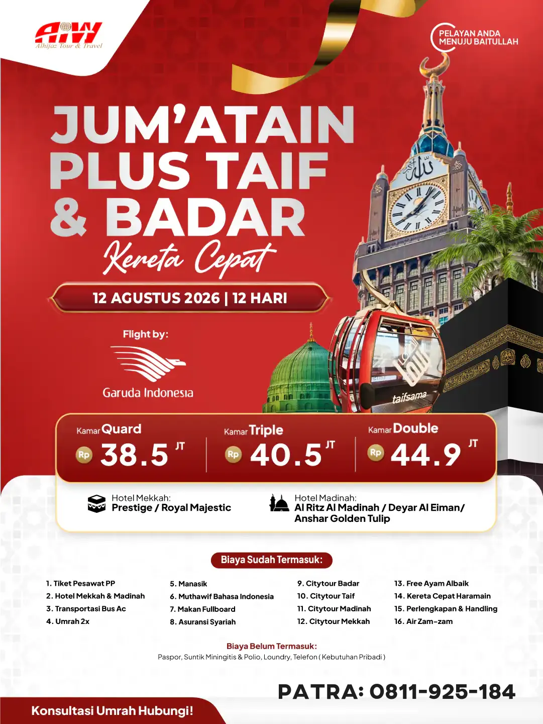 Brosur Resmi JUM'ATAIN PLUS TAIF+BADAR 12HR (KERETA CEPAT)
