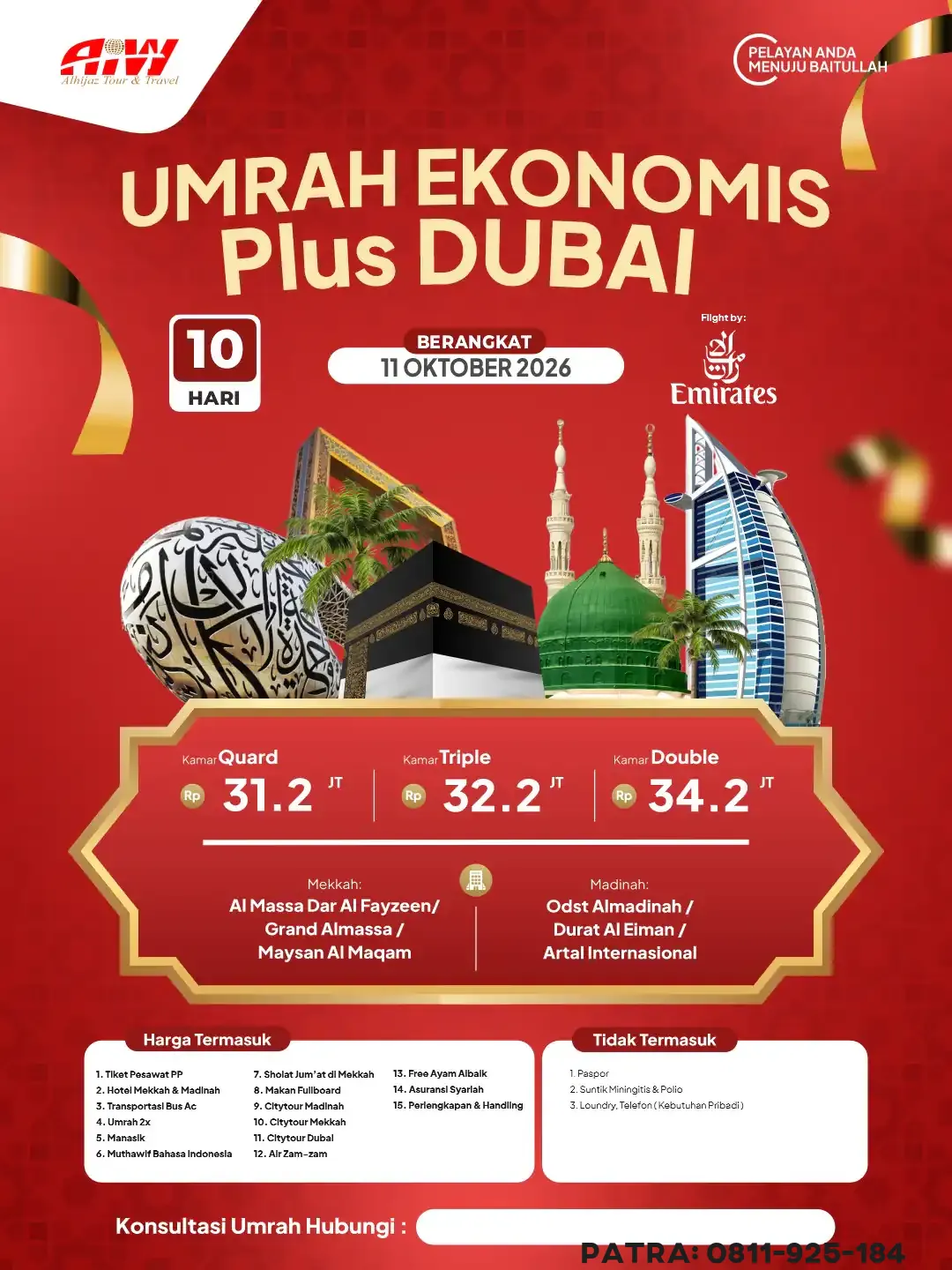Brosur Resmi PAKET EKONOMIS PLUS DUBAI 10HR