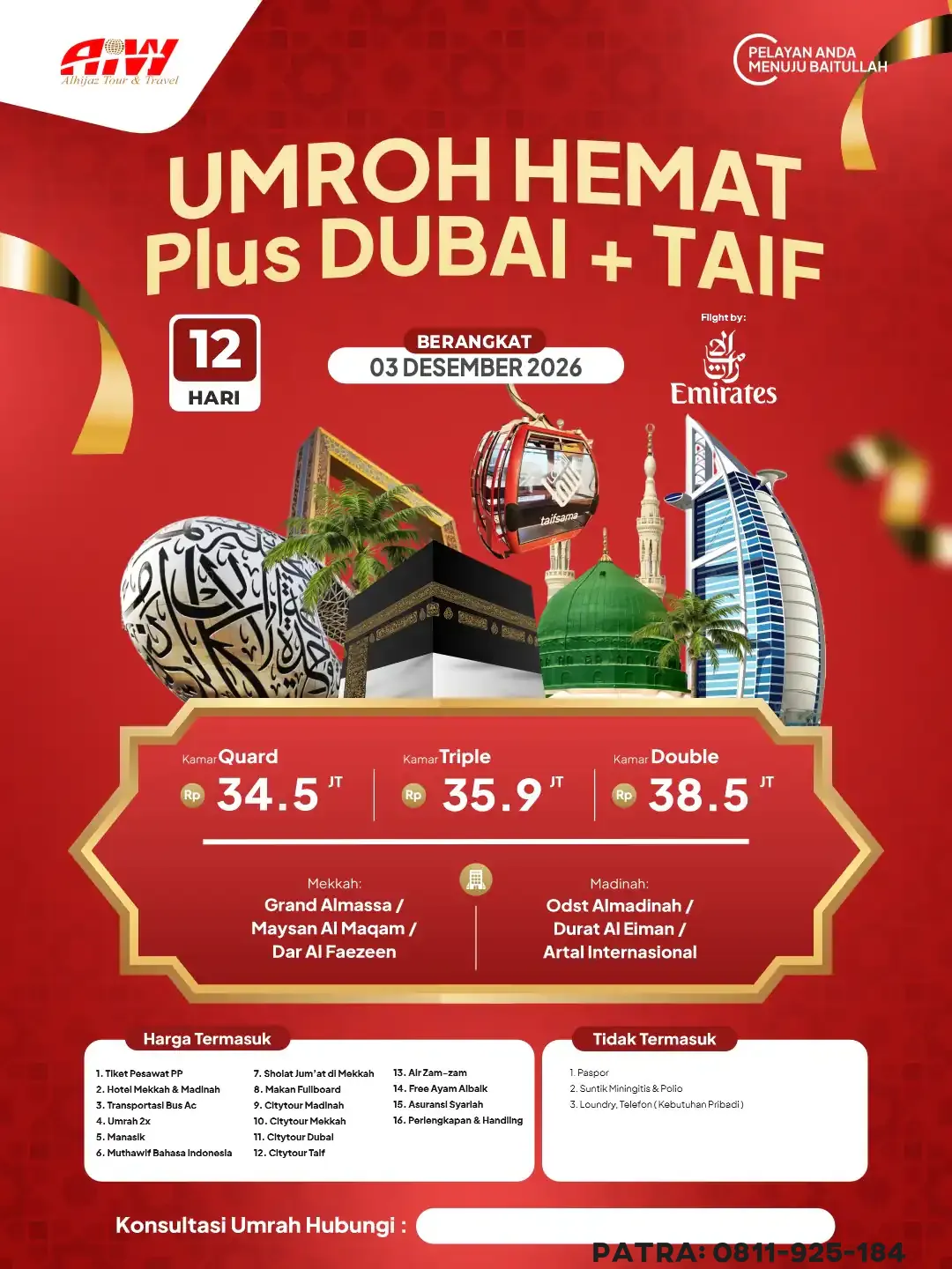 Brosur Resmi PAKET HEMAT PLUS DUBAI+TAIF 12HR
