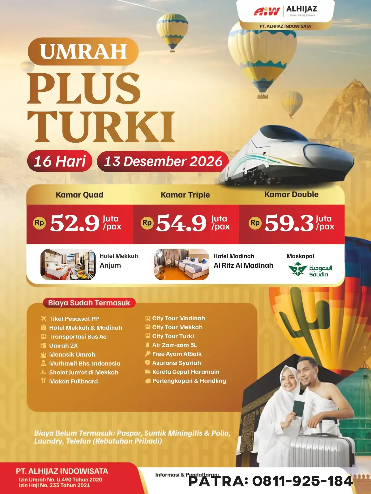 Brosur Resmi PLUS TURKEY 16HR ( KERETA CEPAT)