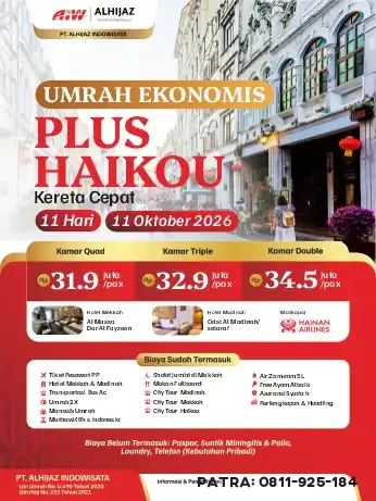 Brosur Resmi UMRAH EKONOMIS PLUS HAIKO 11HR ( KERETA CEPAT)